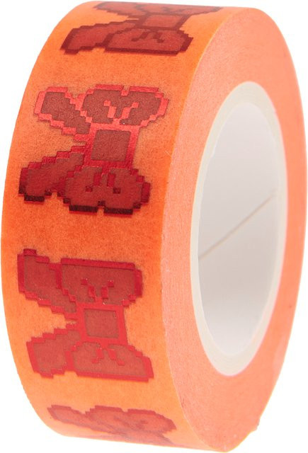 Rico Design Paper Poetry Tape mit Schleifen-Pixel-Motiv in Rot - Bild 1