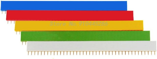 10 Stück einreihige Buchsen mit 40 Pins, 2,54mm Abstand, rot, für Arduino und Platine - Bild 1