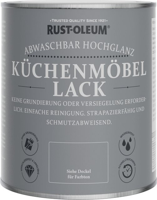 Rust-Oleum Küchenmöbellack Hochglanz Blauregen und Grau wasserbasiert 0,75 l - Bild 1
