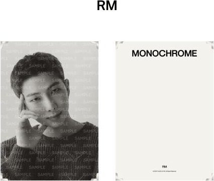 BTS MONOCHROM Premium Foto RM Multicolor B: 34,0 cm, H: 24,0 cm - Bild 1
