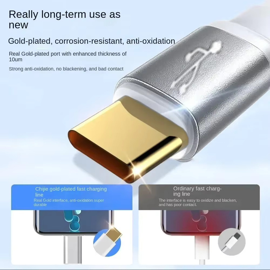 PD 100 W USB C einziehbares Schnellladekabel in Weiß für iPhone 15 Pro Max, MacBook, Samsung und iPad - Bild 3