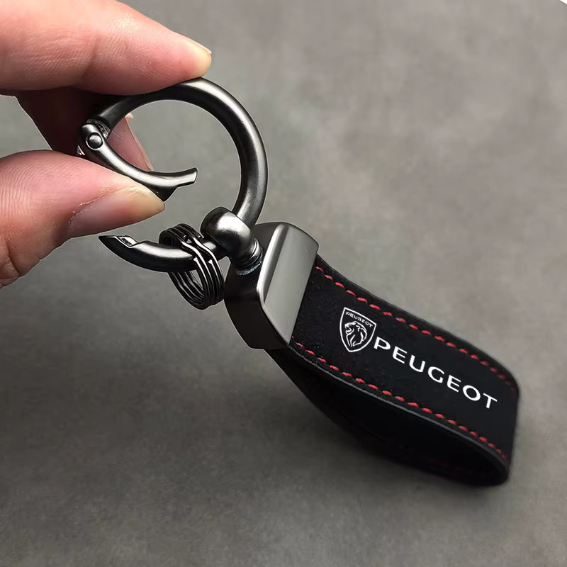 Schlüsselanhänger Wildleder, Metall, Peugeot, Unisex - Bild 4