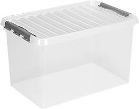 Sunware Aufbewahrungsbox Q-LINE, transparent/grau, stapelbar, 62 l, B: 40 cm, T: 60 cm, H: 42 cm - Bild 1