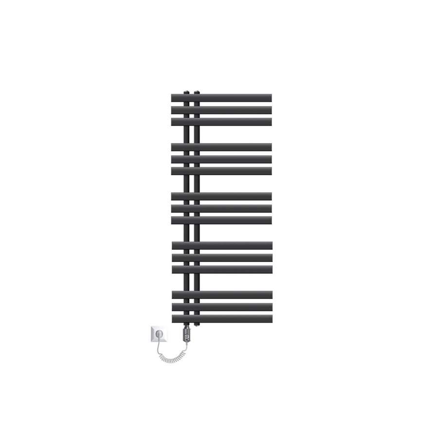 Elektrischer Badheizkörper LuxeBath Iron EM mit Heizstab 1200W in Anthrazit, B: 50 cm, H: 120 cm - Bild 3