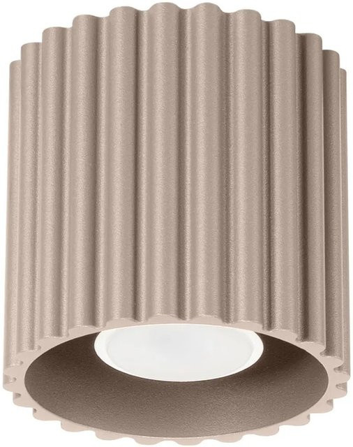 Licht-Erlebnisse Deckenlampe Rund in Taupe aus Aluminium mit GU10 Fassung, Durchmesser: 10 cm - Bild 1