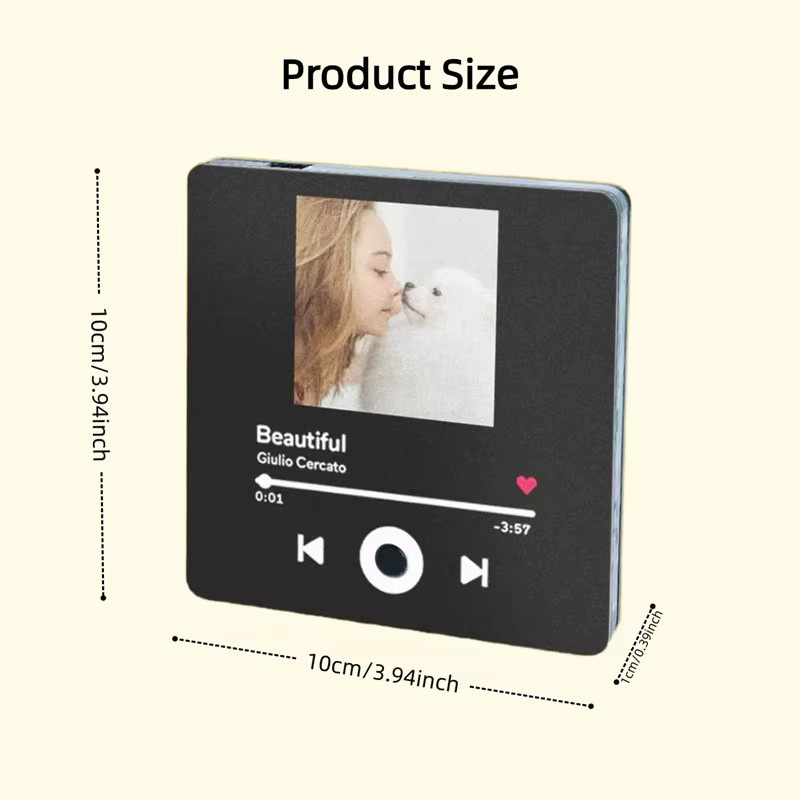 Personalisierter Musik-Kühlschrankmagnet von 4MELLY mit individuellem Album-Design und integriertem Musik-Player - Bild 5