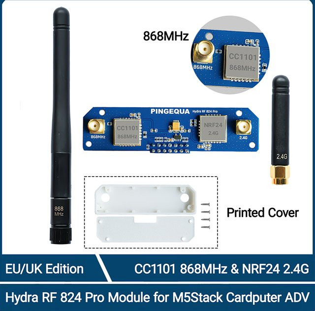 PINGEQUA Hydra RF Cardputer ADV CC1101 & NRF24 Modul für M5Stack, Dual 2,4GHz 868MHz Board, Blau - Bild 1