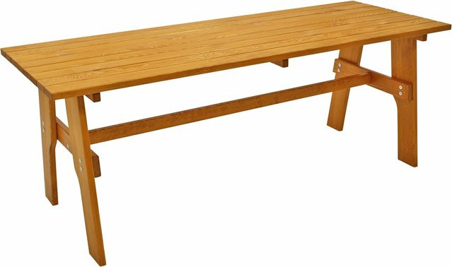 DEGAMO Tisch FREITAL aus Kiefer Massivholz in Braun, B/T/H: 200 x 72 x 1 cm - Bild 1
