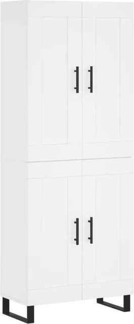 vidaXL Highboard Weiß B: 69,5 cm, T: 34,0 cm, H: 180,0 cm - Bild 1