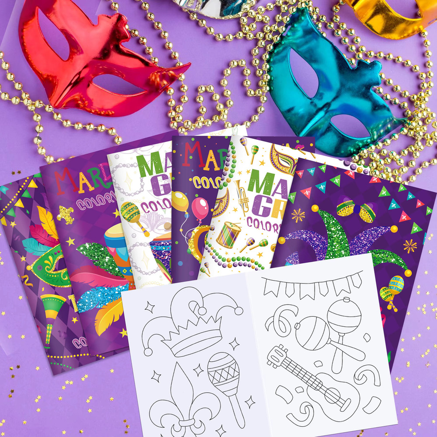 DIY Malbuch Set mit Karneval Graffiti Motiven für Kinder in Mehrfarbig - Bild 4
