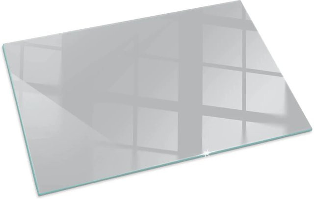 Tulup Glasplatte für Kamin als Funkenschutzplatte in Grau, B: 100 cm, H: 70 cm - Bild 1
