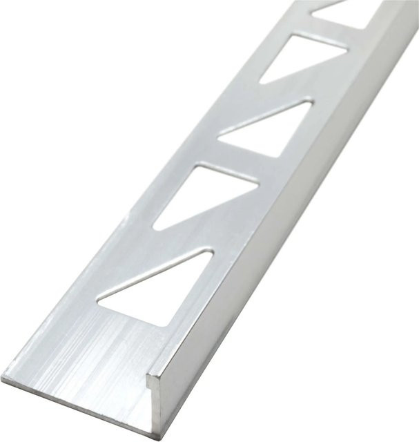 Dalsys Fliesenschiene Winkelprofil aus Aluminium in Silber, Länge: 2,5 m, Breite: 12,5 cm - Bild 1