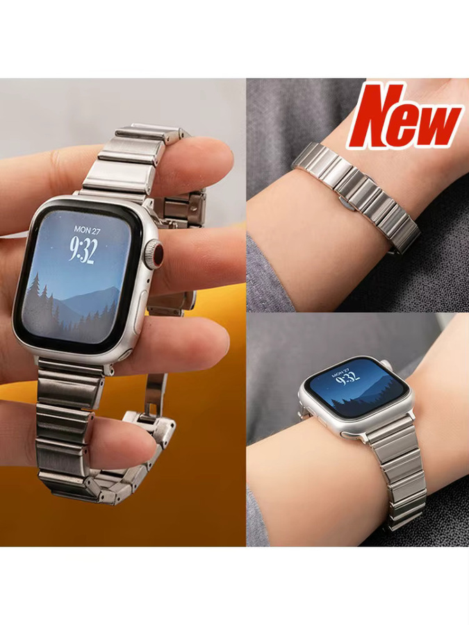 CAOWTAN Uhrenarmband Edelstahl, Silber, Unisex - Bild 6