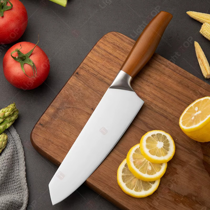 WXCOO Japanisches Obstschneidemesser aus Edelstahl in Silber mit Holzgriff und Geschenkbox - Bild 2
