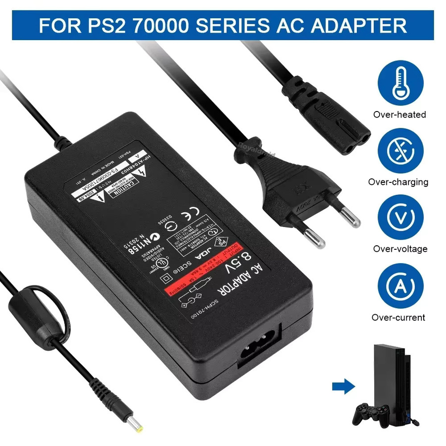 HeroAngel Netzteil für PS2 Slim 7000 Serie Spielkonsole, AC-Adapter Ersatz mit Barrel Plug, Schwarz - Bild 4
