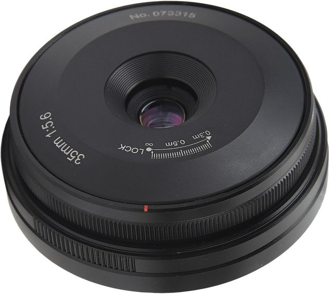 Igeteck 35mm F5.6 Weitwinkel-Objektiv für Nikon Z Vollformat Manuelle Fokussierung Ultradünn Grau - Bild 1