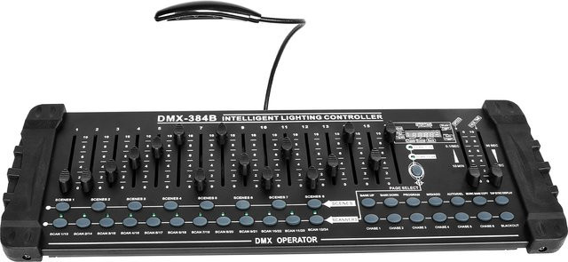 Nitehop DMX 512 Controller, 384-Kanal DMX und MIDI Konsole für Bühnenbeleuchtung in Schwarz - Bild 1