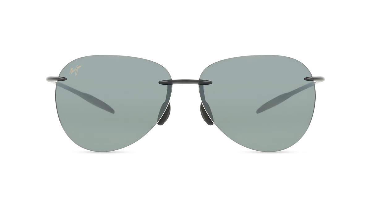 Maui Jim MJ0421S Sonnenbrille, randlos, quadratisch, Kunststoff, Unisex, schwarz - Bild 1