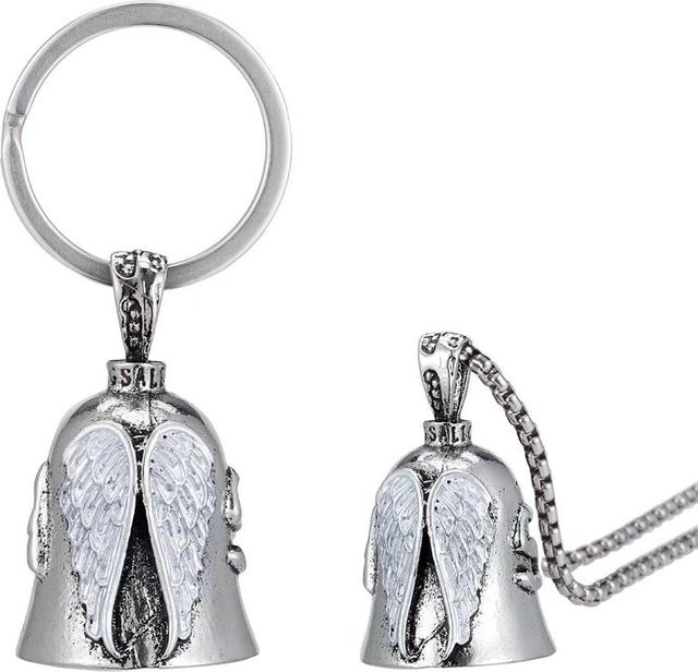 techmade Glocke, Engel Flügel Kreuz, silber, Unisex - Bild 1