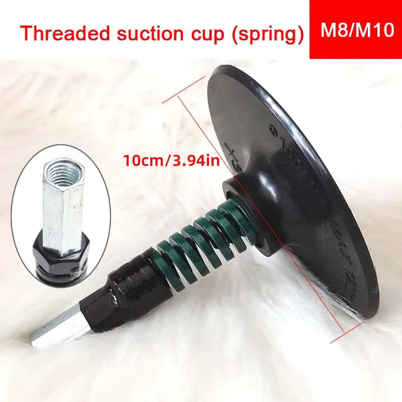 Schwarzer Saugnapf-Adapter für Teleskop-Linearantriebe mit M6, M8 und M10 Anschlüssen sowie 3XLR-Anschluss - Bild 4