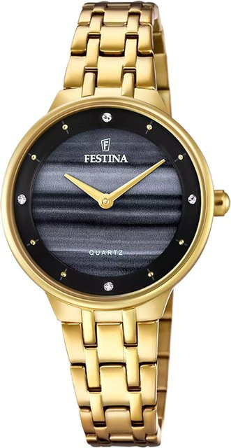 Festina Damenuhr Mademoiselle, Quarz, Edelstahl, Schwarz, 30 mm, 5 ATM - Bild 1
