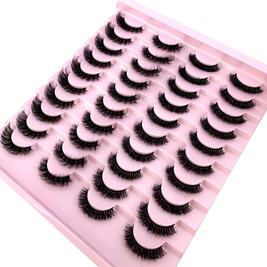 HBZGTLAD Künstliche 3D-Nerzwimpern, Black, 20 Paar, Unisex - Bild 4