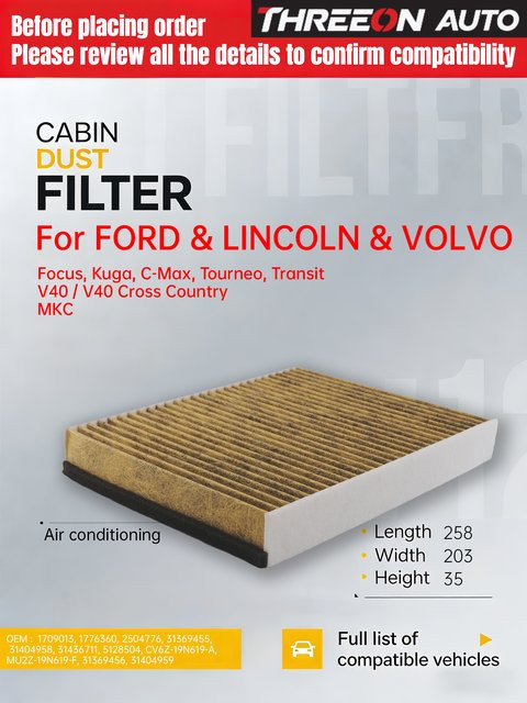 Westguard Aktivkohle-Innenraumfilter für Ford Focus MK3, Kuga MK2 und Volvo V40 - Bild 1