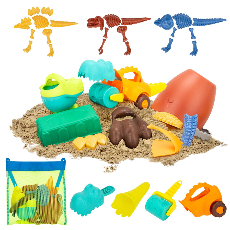 EDUCIRO Dinosaurier Strandspielzeug, Sandformen-Set, 33-teiliges Set, ab 3 Jahre - Bild 3