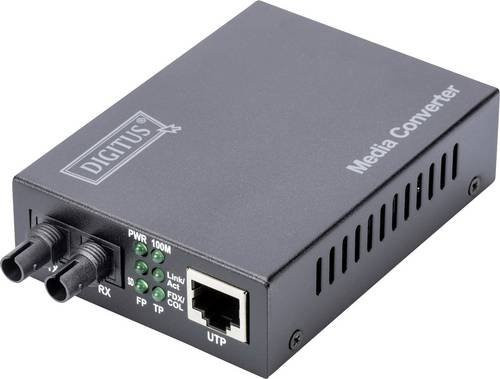 Digitus DN-82010-1 Medienkonverter Fast Ethernet RJ-45 auf ST Multi-Mode 100MBit/s Schwarz - Bild 1