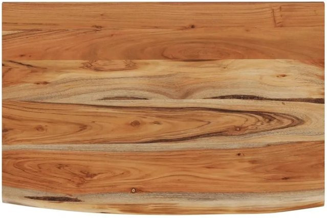 vidaXL Wandregal aus Massivholz Akazie in Braun mit Baumkante, B/T/H: 60 x 40 x 2,5 cm - Bild 1