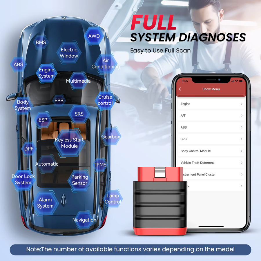 THINKCAR THINKDIAG MINI OBD2-Scanner Diagnosetool OE Komplettsystem Autoscanner für iOS und Android mit Fehlercodeleser - Bild 3