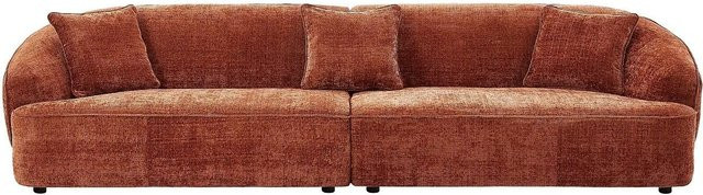 ZULIAKA Sofa in Terracotta ohne Schlafmöglichkeit mit Stoffbezug, Breite: 320 cm - Bild 1