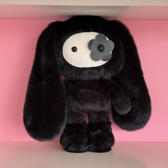 Juju Blume Kaninchen Plüschtier, schwarz, 30cm, ab 14 Jahre - Bild 1