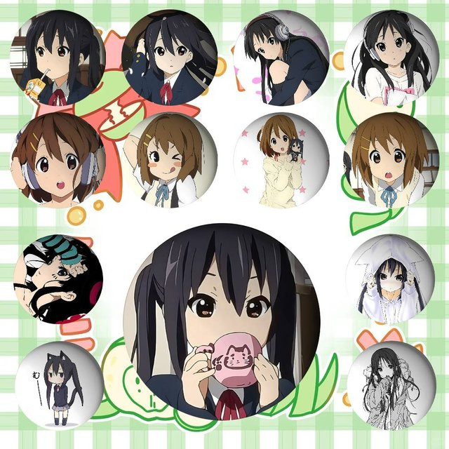 Bilibili Anstecknadel Anime K-ON, Metall, Bunt - Bild 1