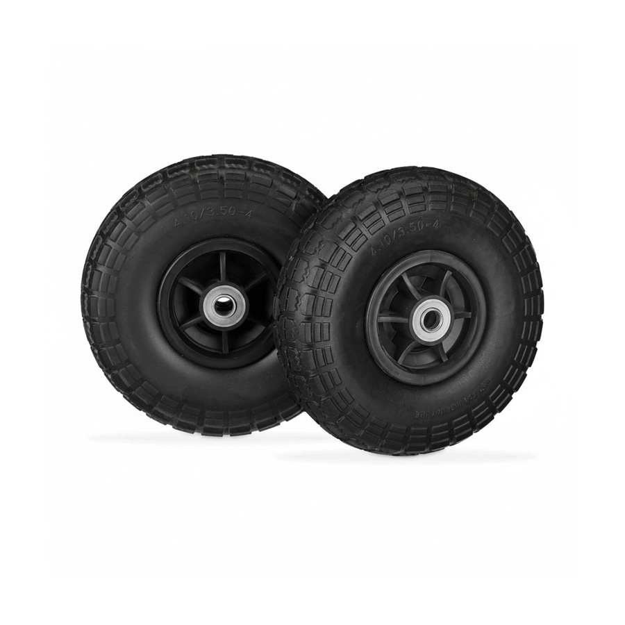 Relaxdays Sackkarrenrad 2er Set Schwarz Pannensicher B: 26 cm, T: 8,5 cm, Gewicht: 850 g - Bild 2