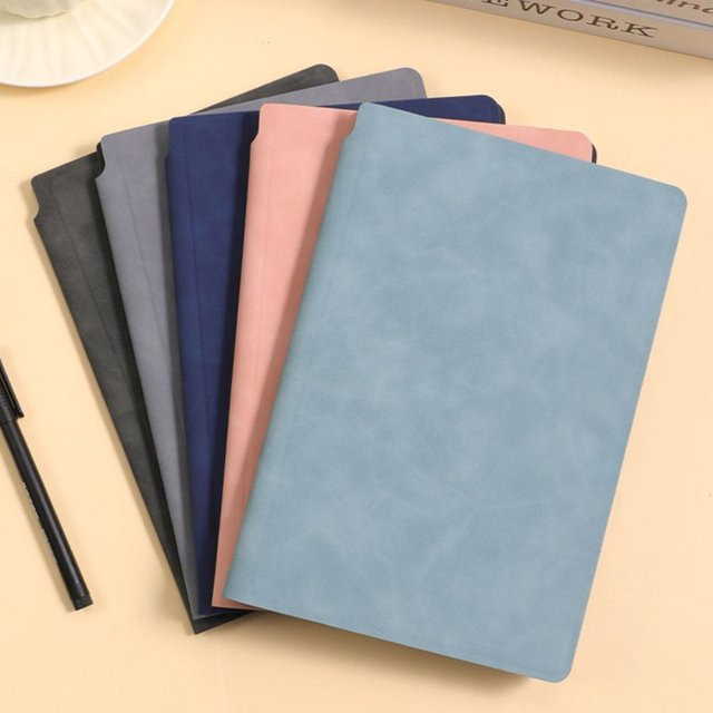 Wiederverwendbares A5 Whiteboard Notebook aus Kunstleder mit Whiteboard-Stift und Löschstoff in Weiß - Bild 1