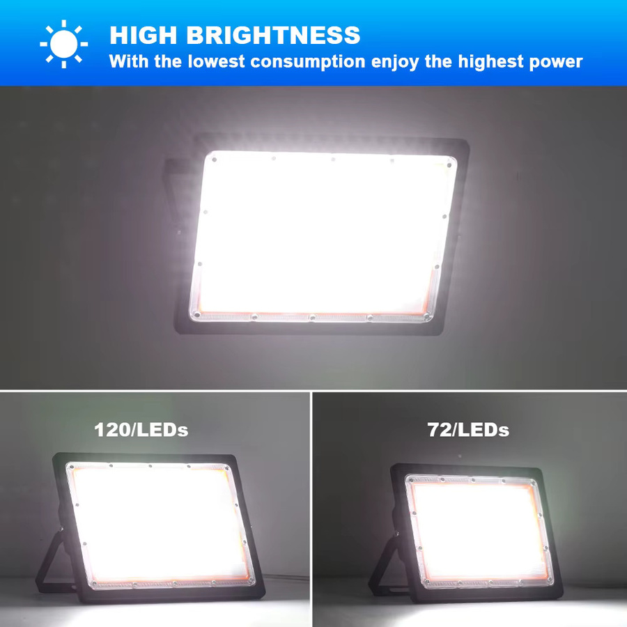 PARKSON LED-Flutlicht für den Außenbereich in Schwarz mit 72 LEDs, IP66 wasserdicht Reflektorstrahler aus Aluminium - Bild 4