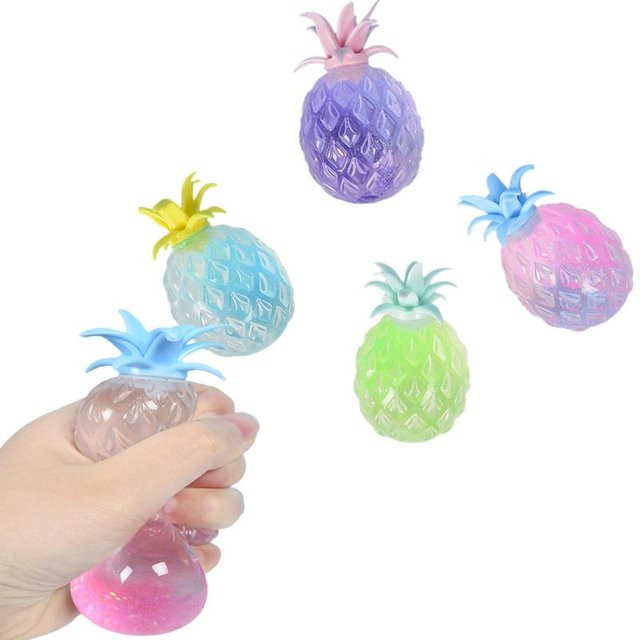 Quetschbare Ananasfrucht Fidget, Stressabbau, Dehnbar, Weich, Niedlich - Bild 1