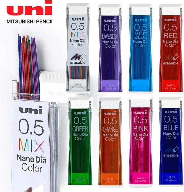 Uni Nano Dia Color 202NDC farbige Druckbleistiftminen Multicolor, 0,5 mm - Bild 1