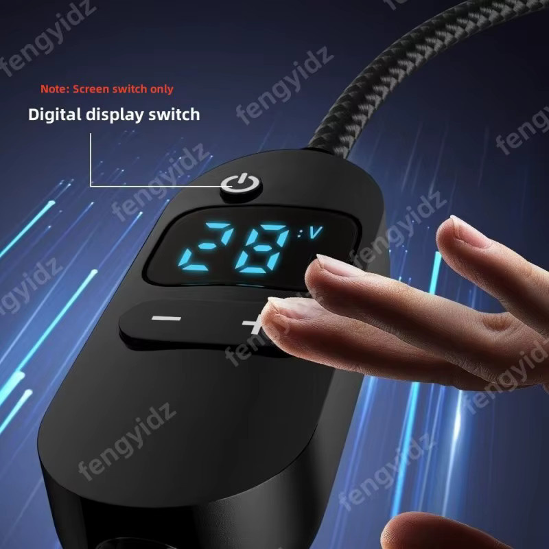 Fengyidz USB-C zu DC Stromverstärker-Kabel 140W in Schwarz, einstellbarer Spannungsadapter für Laptop und Router mit 5V 9V 12V 15V 20V 28V - Bild 2