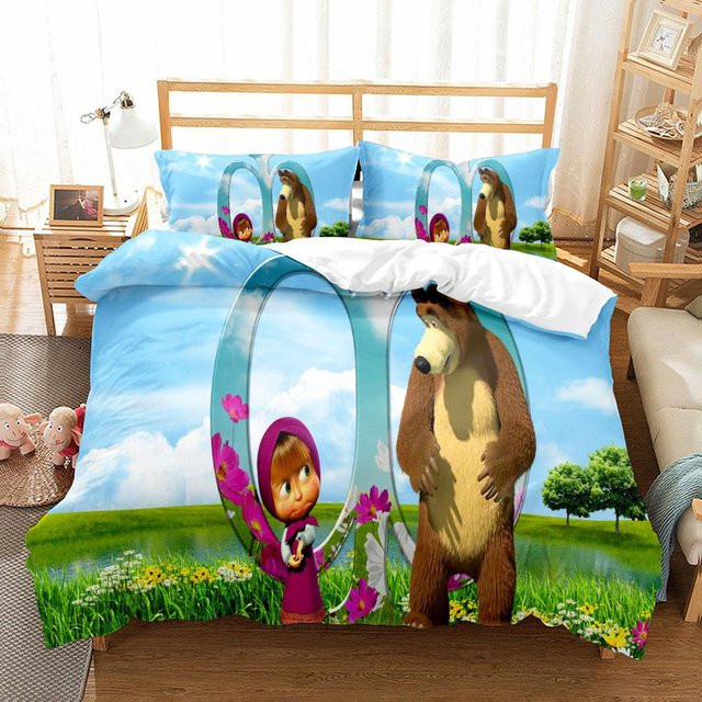 Binchi Outdoor Product Kinder Bettwäsche Set mit Bären-Motiv, Mehrfarbig, Material: Mikrofaser, B/L: 150 x 220 cm - Bild 1