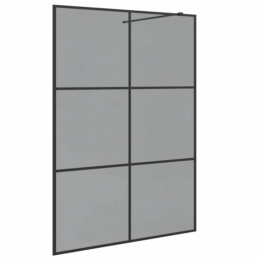 vidaXL Walk-In Duschwand aus gehärtetem Glas in Schwarz, B: 140 cm, H: 195 cm - Bild 2