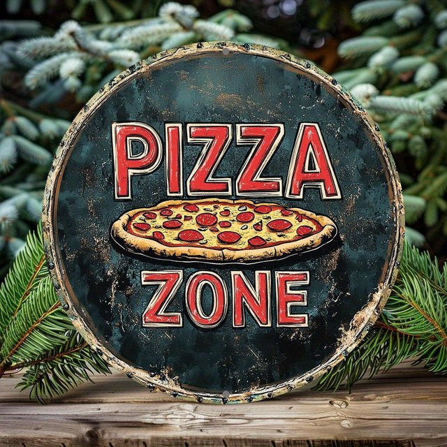 Rundes Aluminiumschild Potdemiel im Vintage-Stil für Wandkunst in Küche und Bar, Durchmesser: 20 cm, Mehrfarbig - Bild 1