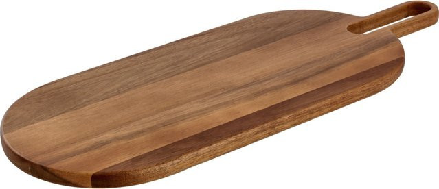 VEGA Servierbrett Zamiro oval aus Holz in Braun mit Griff, L x B x H: 59,5 x 23 x 2 cm - Bild 1