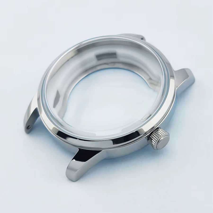 Uhrengehäuse Edelstahl, Bicolor, Rosé/Silber, 40 mm, Mineralglas - Bild 1