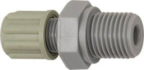 Riegler Gerade Einschraubverschraubung G 1/4 a. für 4/6 mm Schlauch aus Kunststoff in Grau - Bild 1