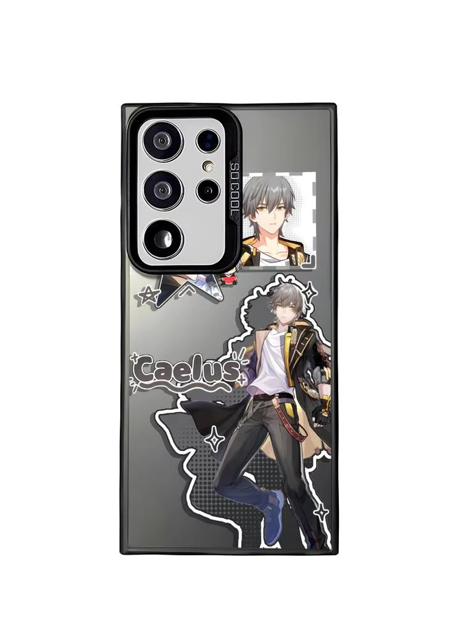 Silikon Handyhülle Honkai Star Rail Caelus für Samsung Galaxy S25 S24 S23 S22 S21 S20 Ultra in Silber - Bild 5