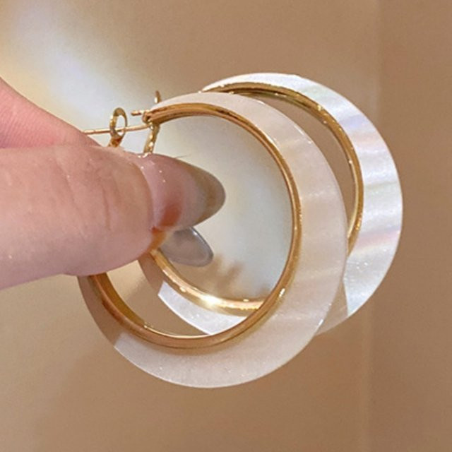 YoYo Ohrringe, Gold, Geometrisch, Kreisförmig, Damen, Vintage - Bild 1