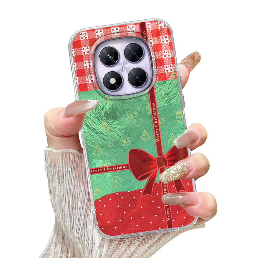 Handyhülle für Xiaomi Redmi Note Serie mit roter Schleife und kreisförmigen Punkten - Bild 2