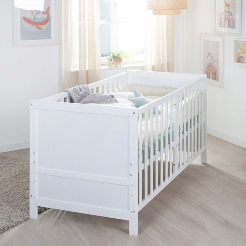 ROBA Kombi-Kinderbett Easy Sleep in Weiß mit Rausfallgitter, B/T/H: 70 x 140 x 78 cm - Bild 3